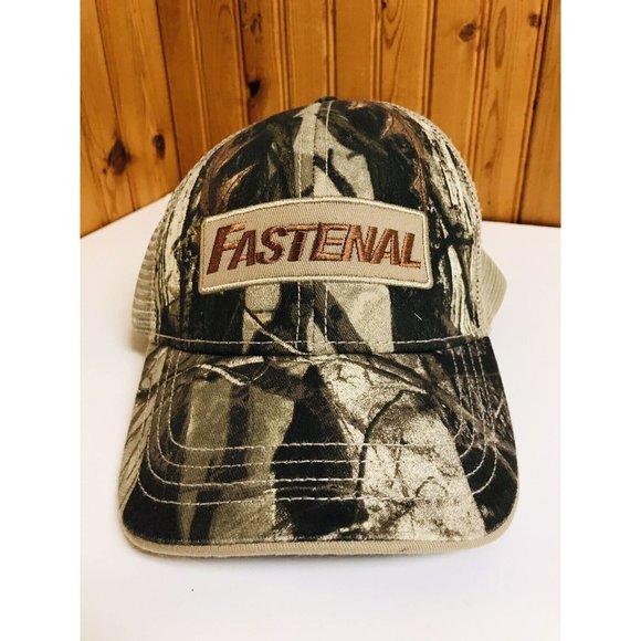 Fastenal Camo Camouflage Leaves Snapback Hat